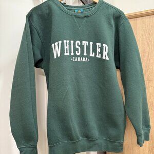 Whistler Canada Crewneck Sweatshirt – Forest Green – Unisex S/M